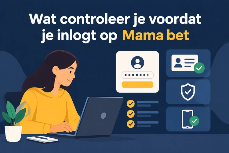 Wat controleer je voordat je inlogt op Mama bet