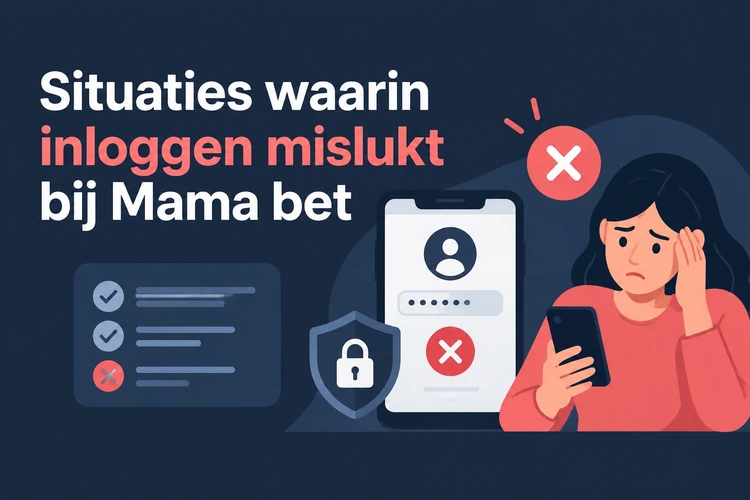 Situaties waarin inloggen mislukt bij Mama bet