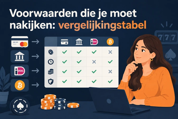Voorwaarden die je moet nakijken: vergelijkingstabel